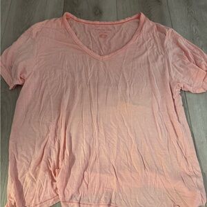 American Eagle Outfitters Pink Relaxed Short Sleeve Tee